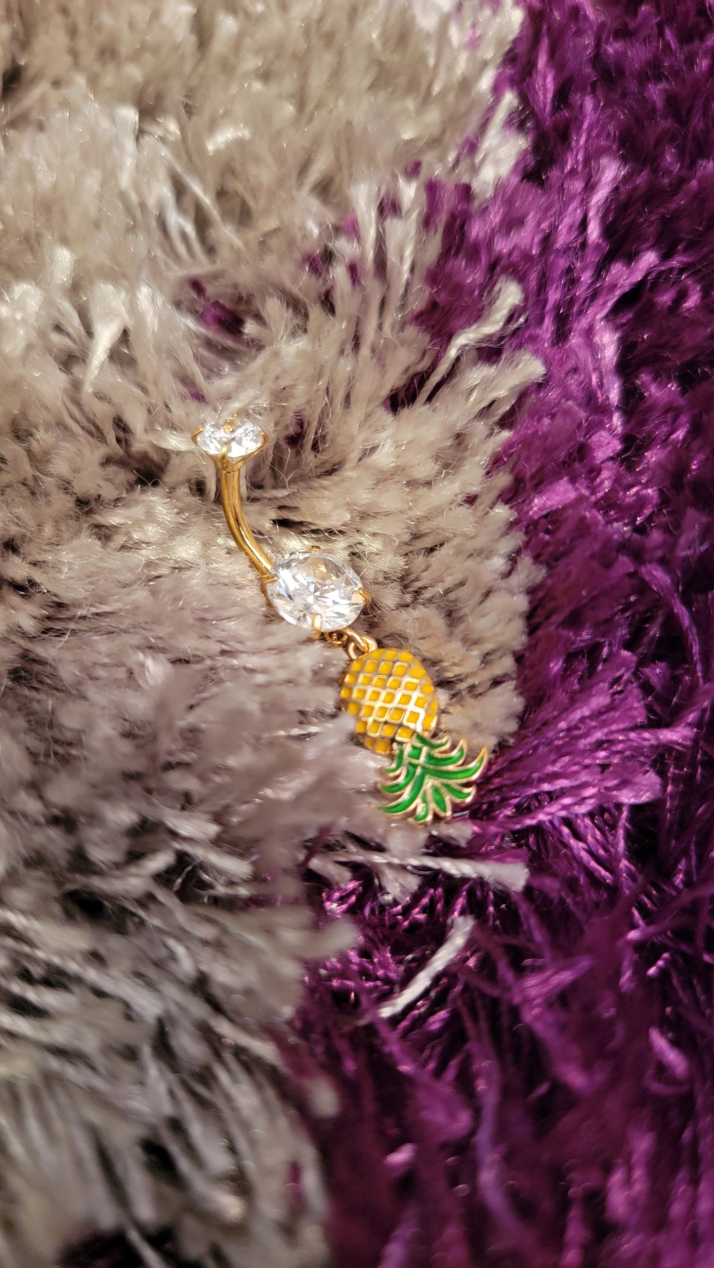 Upside-Down Pineapple Belly Ring