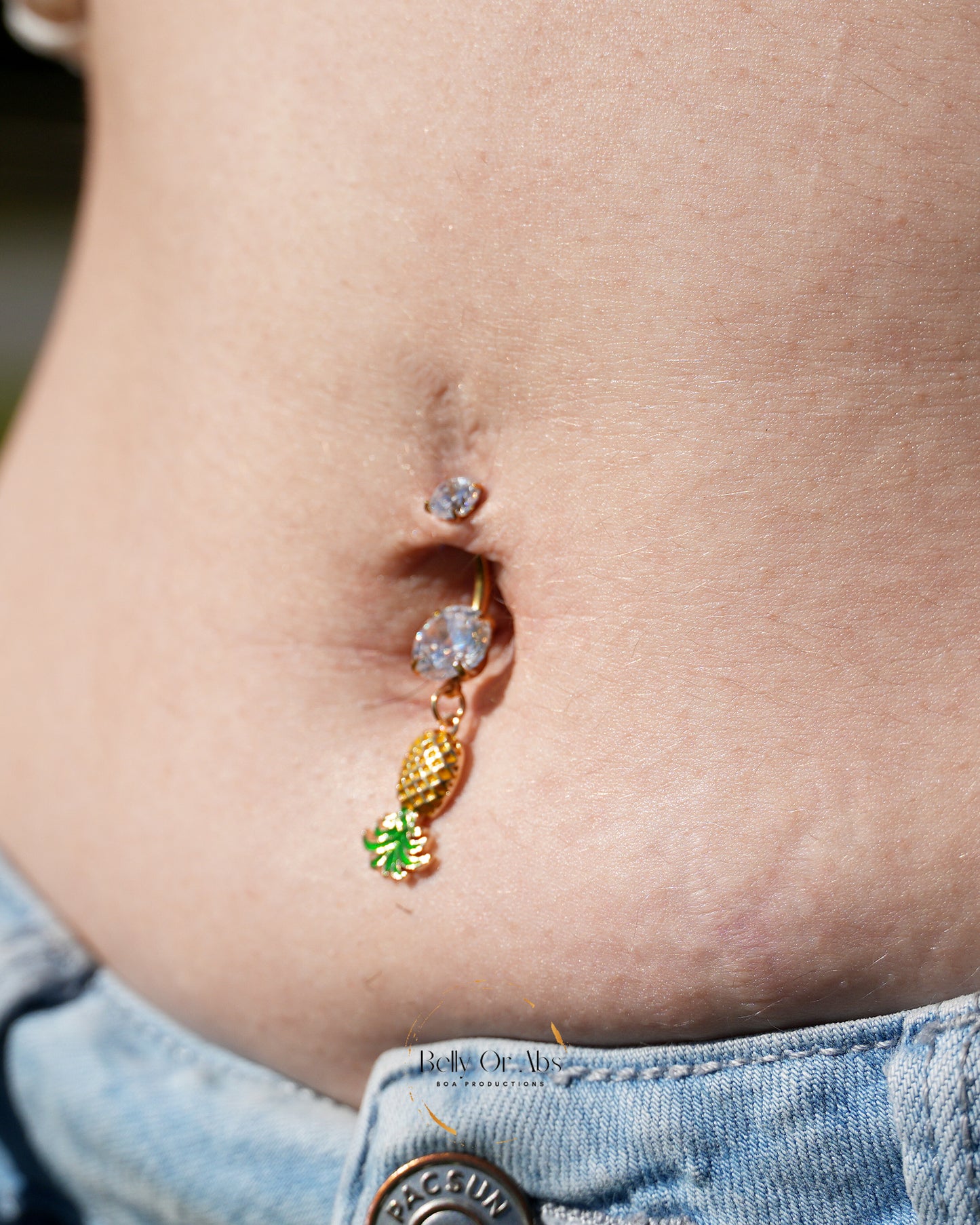 Upside-Down Pineapple Belly Ring