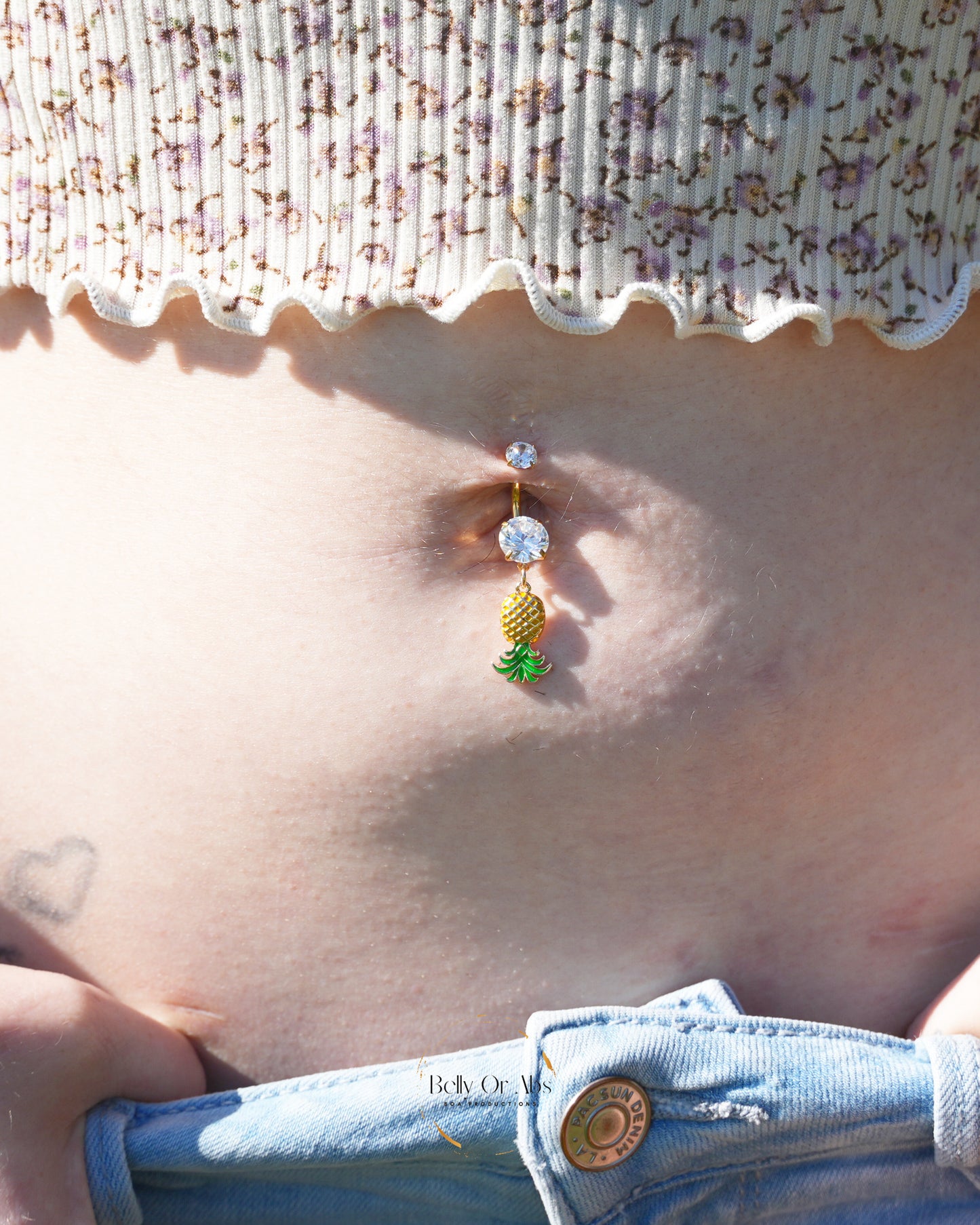 Upside-Down Pineapple Belly Ring