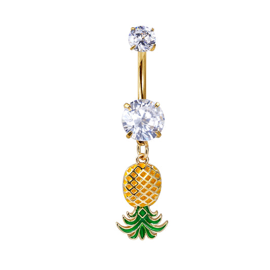 Upside-Down Pineapple Belly Ring